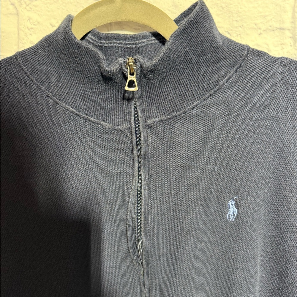 Men's Polo Ralph Lauren Navy Zip-Up Sweater Vest, Size 3XB